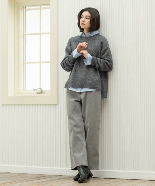 OPAQUE.CLIP / オペーク ドット クリップ ニット・セーター | リラクシークルーネックニット【洗濯機OK】 | 詳細8
