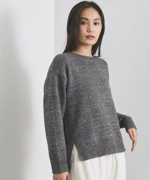 OPAQUE. CLIP/オペーク ドット クリップ リラクシークルーネックニット【洗濯機OK】 チャコールグレー(014) 36(S) OPAQUE. CLIP/オペーク ドット クリップ リラクシークルーネックニット【洗濯機OK】 チャコールグレー(014) 36(S)