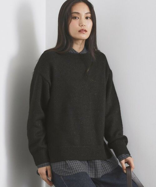 OPAQUE. CLIP/オペーク ドット クリップ リラクシークルーネックニット【洗濯機OK】 ブラック(019) 38(M) OPAQUE. CLIP/オペーク ドット クリップ リラクシークルーネックニット【洗濯機OK】 ブラック(019) 38(M)