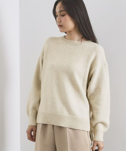 OPAQUE. CLIP/オペーク ドット クリップ リラクシークルーネックニット【洗濯機OK】 ライトベージュ(051) 38(M) OPAQUE. CLIP/オペーク ドット クリップ リラクシークルーネックニット【洗濯機OK】 ライトベージュ(051) 38(M)
