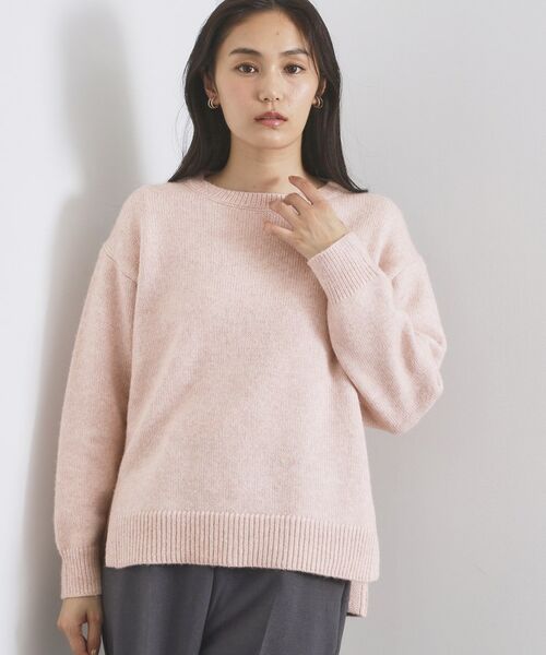 OPAQUE. CLIP/オペーク ドット クリップ リラクシークルーネックニット【洗濯機OK】 ピンク(071) 36(S) OPAQUE. CLIP/オペーク ドット クリップ リラクシークルーネックニット【洗濯機OK】 ピンク(071) 36(S)