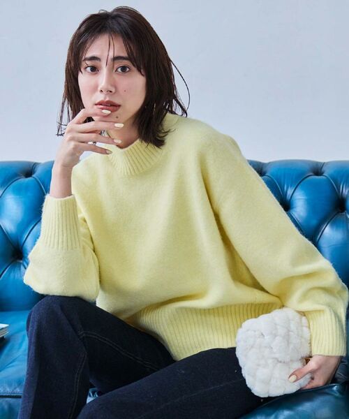 OPAQUE.CLIP / オペーク ドット クリップ ニット・セーター | ふわふわハイネックニット【洗濯機OK】《12col》 | 詳細1