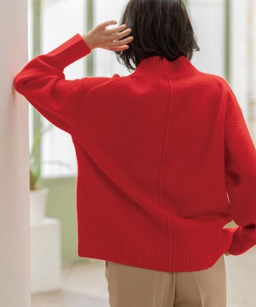 OPAQUE.CLIP / オペーク ドット クリップ ニット・セーター | ふわふわハイネックニット【洗濯機OK】《12col》 | 詳細10