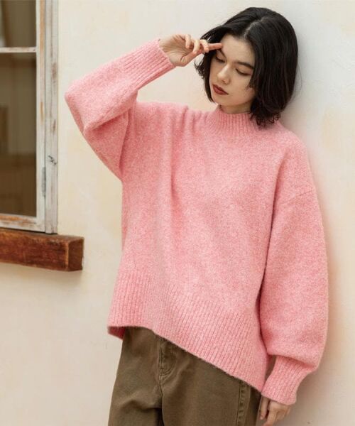 OPAQUE.CLIP / オペーク ドット クリップ ニット・セーター | ふわふわハイネックニット【洗濯機OK】《12col》 | 詳細14