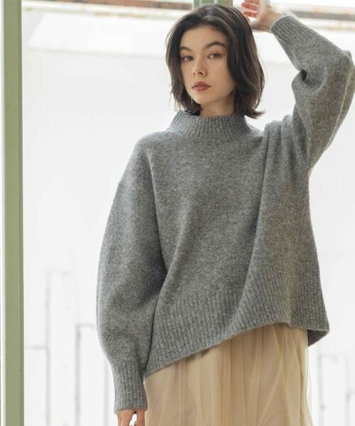 OPAQUE.CLIP / オペーク ドット クリップ ニット・セーター | ふわふわハイネックニット【洗濯機OK】《12col》 | 詳細25