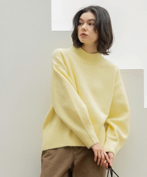 OPAQUE.CLIP / オペーク ドット クリップ ニット・セーター | ふわふわハイネックニット【洗濯機OK】《12col》 | 詳細3