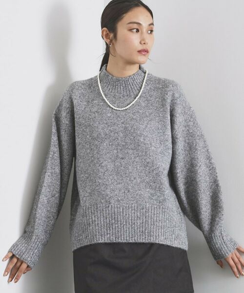 OPAQUE. CLIP/オペーク ドット クリップ ふわふわハイネックニット【洗濯機OK】《12col》 グレー(012) 42(LL) OPAQUE. CLIP/オペーク ドット クリップ ふわふわハイネックニット【洗濯機OK】《12col》 グレー(012) 42(LL)