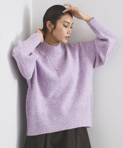 OPAQUE. CLIP/オペーク ドット クリップ ふわふわハイネックニット【洗濯機OK】《12col》 パープル(881) 38(M) OPAQUE. CLIP/オペーク ドット クリップ ふわふわハイネックニット【洗濯機OK】《12col》 パープル(881) 38(M)