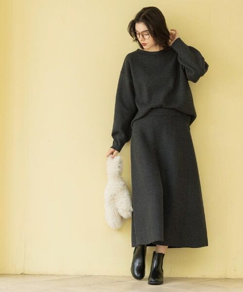 OPAQUE.CLIP / オペーク ドット クリップ ニット・セーター | サイド切替ニットトップス/セットアップ対応【洗濯機OK】 | 詳細13
