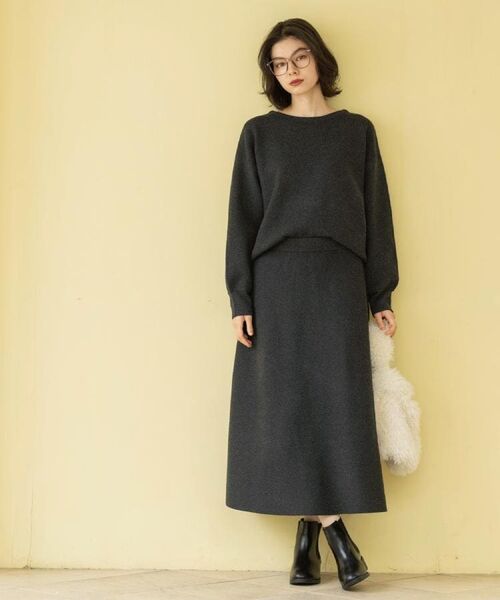 OPAQUE.CLIP / オペーク ドット クリップ ニット・セーター | サイド切替ニットトップス/セットアップ対応【洗濯機OK】 | 詳細14