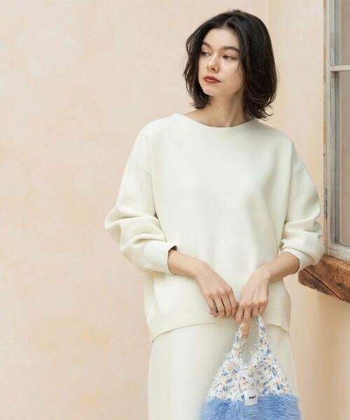 OPAQUE.CLIP / オペーク ドット クリップ ニット・セーター | サイド切替ニットトップス/セットアップ対応【洗濯機OK】 | 詳細2