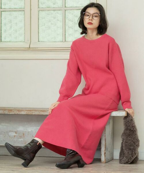 OPAQUE.CLIP / オペーク ドット クリップ ニット・セーター | サイド切替ニットトップス/セットアップ対応【洗濯機OK】 | 詳細22