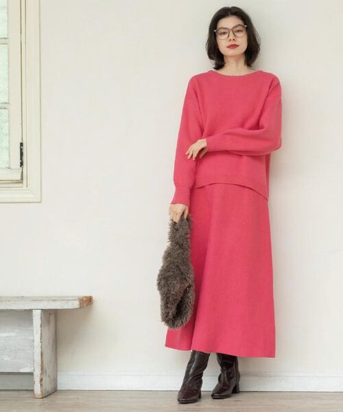 OPAQUE.CLIP / オペーク ドット クリップ ニット・セーター | サイド切替ニットトップス/セットアップ対応【洗濯機OK】 | 詳細28