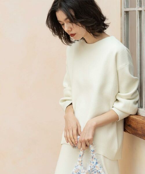 OPAQUE.CLIP / オペーク ドット クリップ ニット・セーター | サイド切替ニットトップス/セットアップ対応【洗濯機OK】 | 詳細3