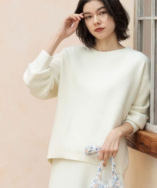 OPAQUE.CLIP / オペーク ドット クリップ ニット・セーター | サイド切替ニットトップス/セットアップ対応【洗濯機OK】 | 詳細4