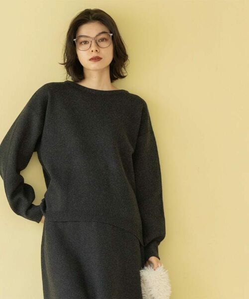 OPAQUE.CLIP / オペーク ドット クリップ ニット・セーター | サイド切替ニットトップス/セットアップ対応【洗濯機OK】 | 詳細8