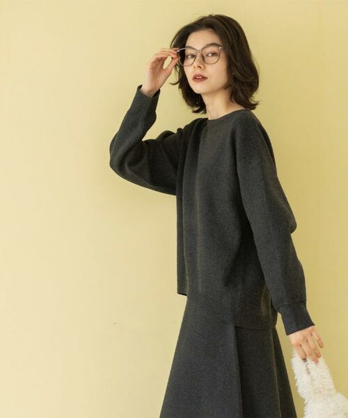 OPAQUE.CLIP / オペーク ドット クリップ ニット・セーター | サイド切替ニットトップス/セットアップ対応【洗濯機OK】 | 詳細9