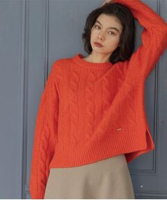 OPAQUE.CLIP / オペーク ドット クリップ ニット・セーター | MIXミドルゲージケーブルニット【洗濯機OK】