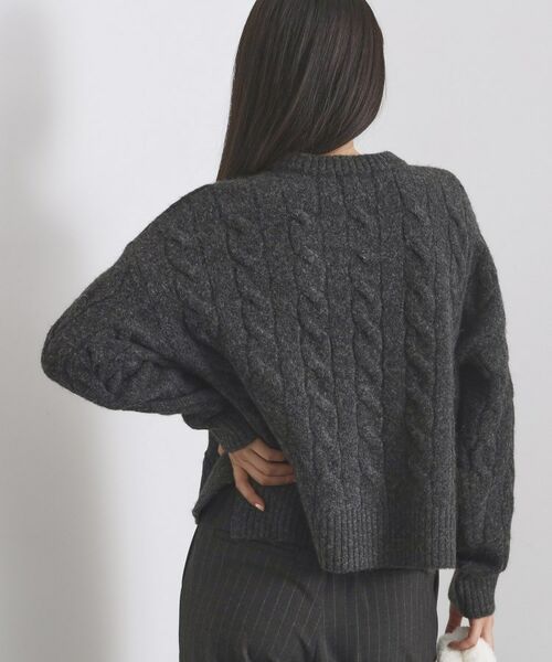 OPAQUE.CLIP / オペーク ドット クリップ ニット・セーター | MIXミドルゲージケーブルニット【洗濯機OK】 | 詳細17