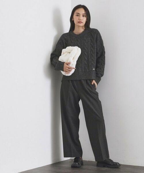 OPAQUE.CLIP / オペーク ドット クリップ ニット・セーター | MIXミドルゲージケーブルニット【洗濯機OK】 | 詳細18