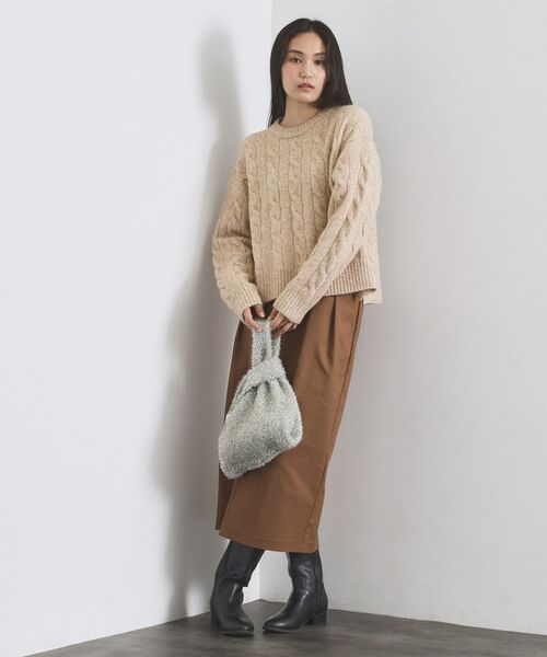 OPAQUE.CLIP / オペーク ドット クリップ ニット・セーター | MIXミドルゲージケーブルニット【洗濯機OK】 | 詳細22