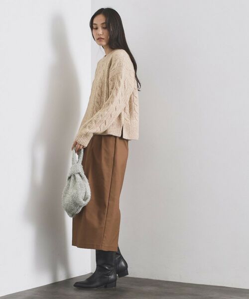 OPAQUE.CLIP / オペーク ドット クリップ ニット・セーター | MIXミドルゲージケーブルニット【洗濯機OK】 | 詳細23