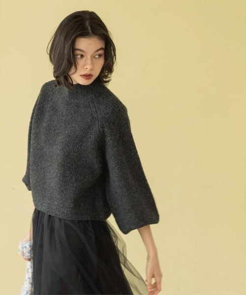 OPAQUE.CLIP / オペーク ドット クリップ ニット・セーター | MIXミドルゲージショートあぜニット【洗濯機OK】 | 詳細10