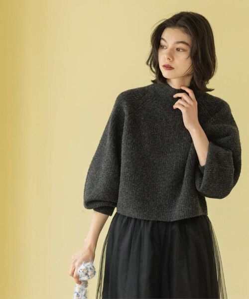 OPAQUE.CLIP / オペーク ドット クリップ ニット・セーター | MIXミドルゲージショートあぜニット【洗濯機OK】 | 詳細11