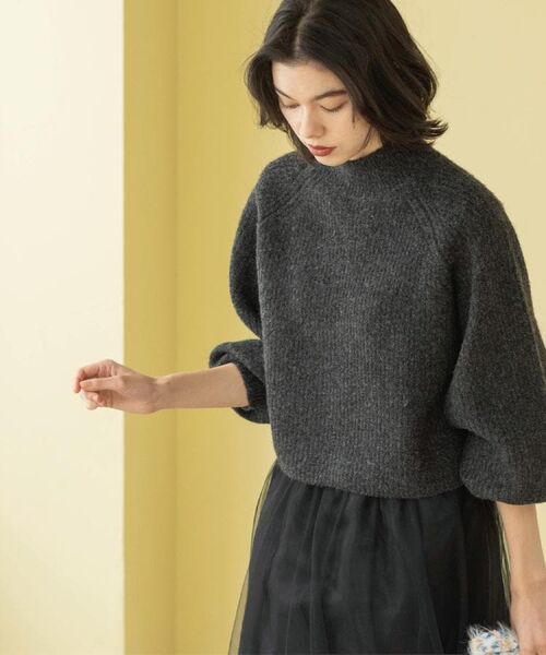 OPAQUE.CLIP / オペーク ドット クリップ ニット・セーター | MIXミドルゲージショートあぜニット【洗濯機OK】 | 詳細12