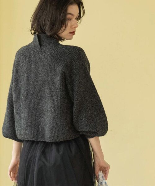 OPAQUE.CLIP / オペーク ドット クリップ ニット・セーター | MIXミドルゲージショートあぜニット【洗濯機OK】 | 詳細13