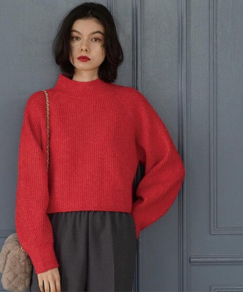 OPAQUE.CLIP / オペーク ドット クリップ ニット・セーター | MIXミドルゲージショートあぜニット【洗濯機OK】 | 詳細16