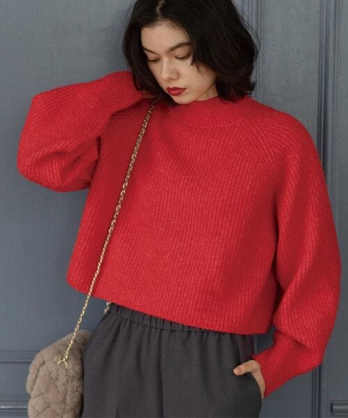 OPAQUE.CLIP / オペーク ドット クリップ ニット・セーター | MIXミドルゲージショートあぜニット【洗濯機OK】 | 詳細17