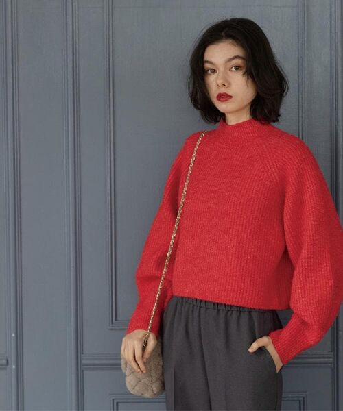 OPAQUE.CLIP / オペーク ドット クリップ ニット・セーター | MIXミドルゲージショートあぜニット【洗濯機OK】 | 詳細18