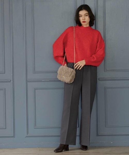 OPAQUE.CLIP / オペーク ドット クリップ ニット・セーター | MIXミドルゲージショートあぜニット【洗濯機OK】 | 詳細23