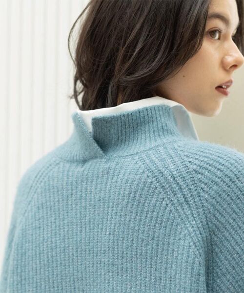 OPAQUE.CLIP / オペーク ドット クリップ ニット・セーター | MIXミドルゲージショートあぜニット【洗濯機OK】 | 詳細24