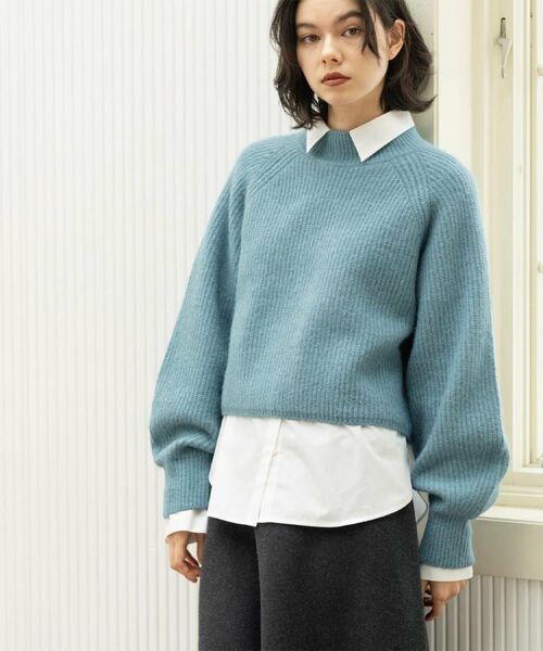 OPAQUE.CLIP / オペーク ドット クリップ ニット・セーター | MIXミドルゲージショートあぜニット【洗濯機OK】 | 詳細28