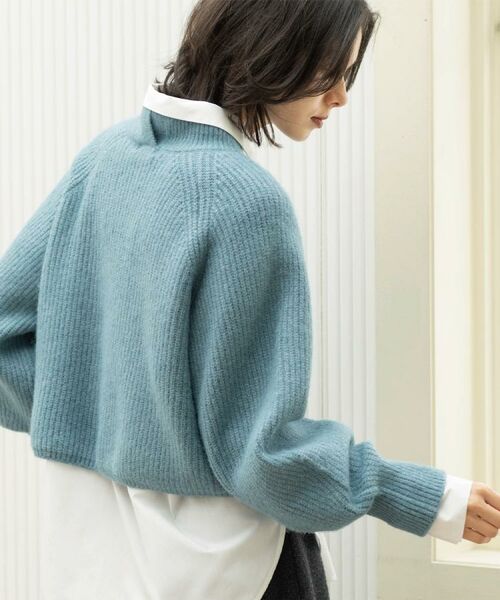 OPAQUE.CLIP / オペーク ドット クリップ ニット・セーター | MIXミドルゲージショートあぜニット【洗濯機OK】 | 詳細29