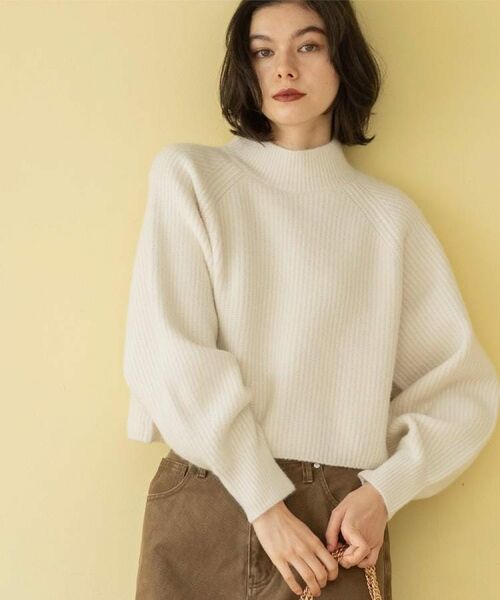 OPAQUE.CLIP / オペーク ドット クリップ ニット・セーター | MIXミドルゲージショートあぜニット【洗濯機OK】 | 詳細4