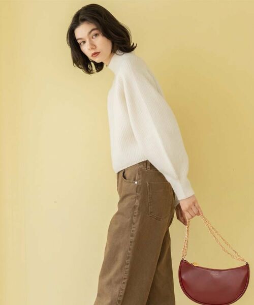 OPAQUE.CLIP / オペーク ドット クリップ ニット・セーター | MIXミドルゲージショートあぜニット【洗濯機OK】 | 詳細6