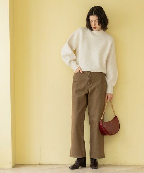 OPAQUE.CLIP / オペーク ドット クリップ ニット・セーター | MIXミドルゲージショートあぜニット【洗濯機OK】 | 詳細7