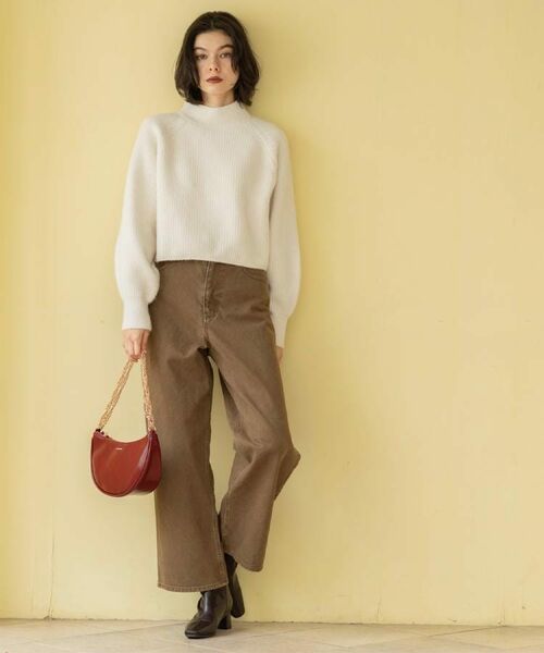 OPAQUE.CLIP / オペーク ドット クリップ ニット・セーター | MIXミドルゲージショートあぜニット【洗濯機OK】 | 詳細8