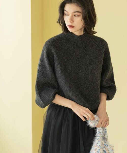 OPAQUE.CLIP / オペーク ドット クリップ ニット・セーター | MIXミドルゲージショートあぜニット【洗濯機OK】 | 詳細9