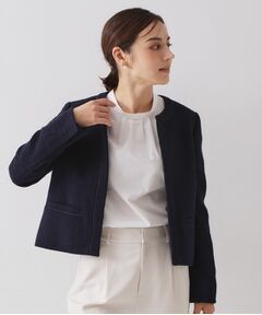 OPAQUE.CLIP / オペーク ドット クリップ ノーカラージャケット | ≪通勤・セレモニー対応≫ コットンツイードジャケット