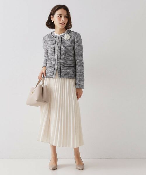 OPAQUE.CLIP / オペーク ドット クリップ ノーカラージャケット | ≪通勤・セレモニー対応≫ コットンツイードジャケット | 詳細10