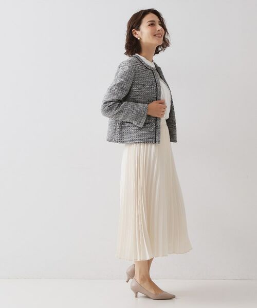OPAQUE.CLIP / オペーク ドット クリップ ノーカラージャケット | ≪通勤・セレモニー対応≫ コットンツイードジャケット | 詳細11