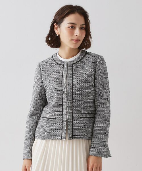 OPAQUE.CLIP / オペーク ドット クリップ ノーカラージャケット | ≪通勤・セレモニー対応≫ コットンツイードジャケット | 詳細13
