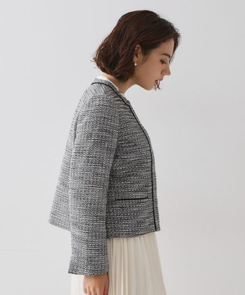 OPAQUE.CLIP / オペーク ドット クリップ ノーカラージャケット | ≪通勤・セレモニー対応≫ コットンツイードジャケット | 詳細14