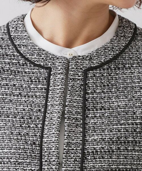 OPAQUE.CLIP / オペーク ドット クリップ ノーカラージャケット | ≪通勤・セレモニー対応≫ コットンツイードジャケット | 詳細16