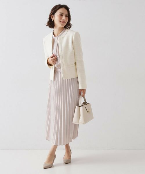 OPAQUE.CLIP / オペーク ドット クリップ ノーカラージャケット | ≪通勤・セレモニー対応≫ コットンツイードジャケット | 詳細2