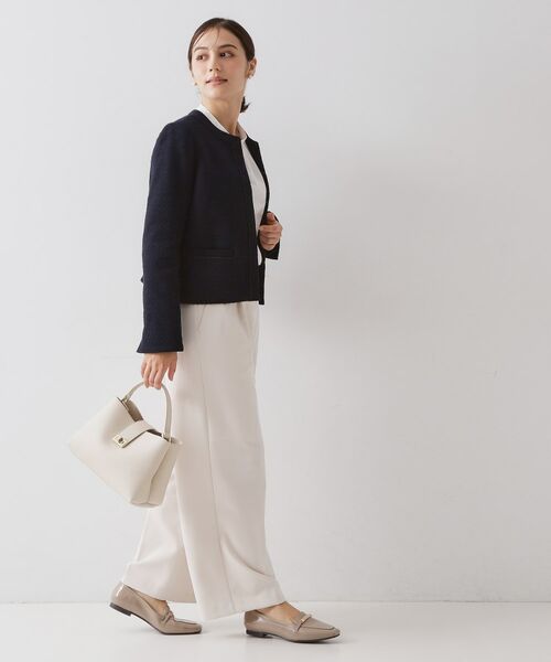 OPAQUE.CLIP / オペーク ドット クリップ ノーカラージャケット | ≪通勤・セレモニー対応≫ コットンツイードジャケット | 詳細7